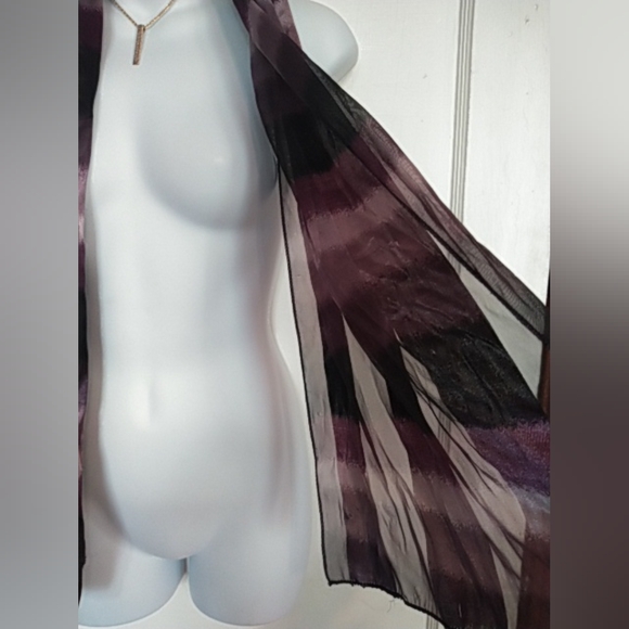 🛍️ BUNDLE ONLY 🛍️ LADIES PURPLE MULTICOLORED SCARF - Picture 5 of 6